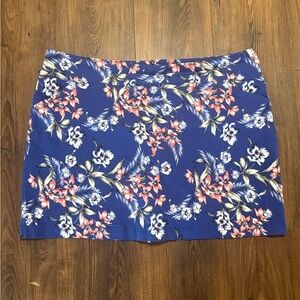 Mario Serrani Italy Women's Floral Printed Mini Skirt Built In Shorts Size XXL